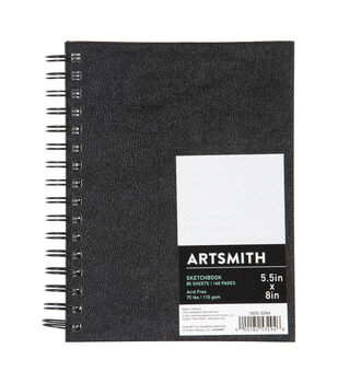 Arteza Sketchbook, Spiral-Bound Hardcover, Black, 9x12 inch, 200 Pages of Drawing Paper Each - 2 Pack