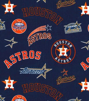 Fleece Houston Astros Navy Blue Plaid MLB Team Baseball Fleece 