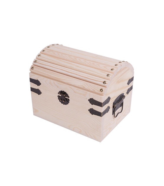 SLPR Alexander Small Wooden Storage Chest Trunk | Decorative Wood Box with  Lid | 11 x 7 x 5.5