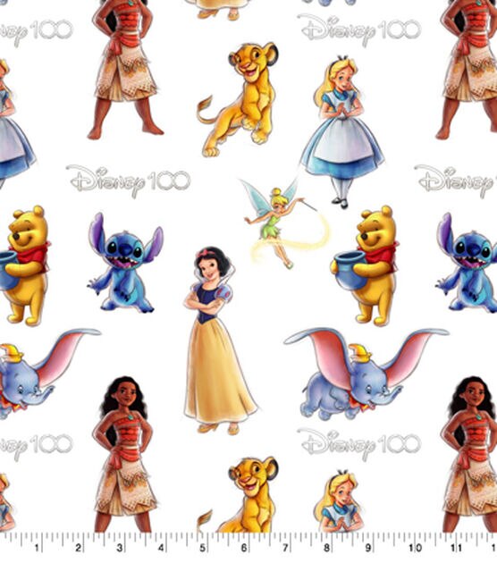 Disney 100 Character Digital Cotton Fabric