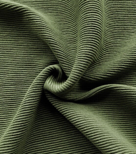 Ottoman Rib Stretch Jersey Fabric , per Metre Stone 