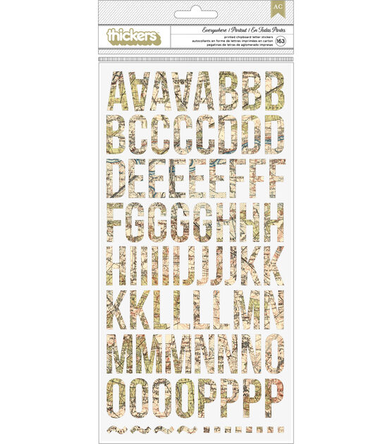 American Crafts Solid Stickers Rose Gold Foil Large Alphabet - Scrapbooking  Embellishments 