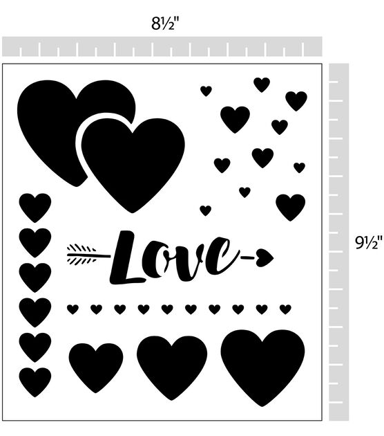 Drawing Stencils for Kids (8 pcs) // LOVE – HEARTS