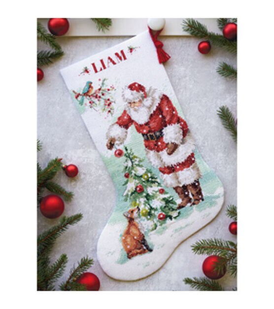 Counted Cross Stitch Kit: Stocking: Santa's Journey - Dimensions - Groves  and Banks