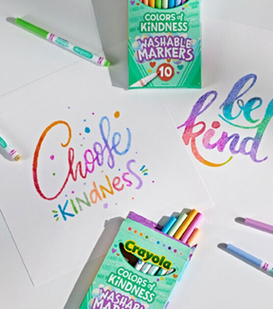 Crayola 10ct Assorted Colors of Kindness Fine Tip Markers, , hi-res, image 5