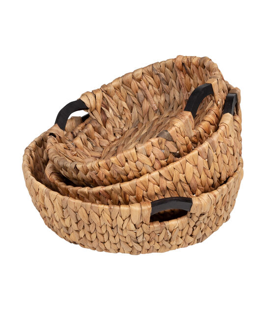 Honey Can Do 3ct Woven Water Hyacinth Baskets