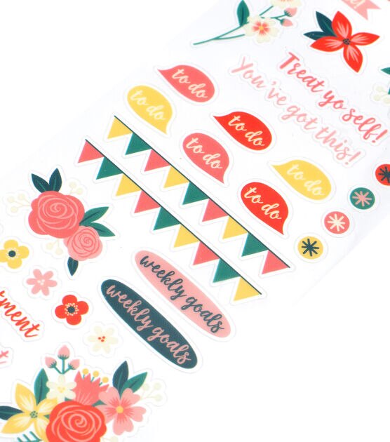 Sticko Summer Floral Planner Tiny Stickers, , hi-res, image 2