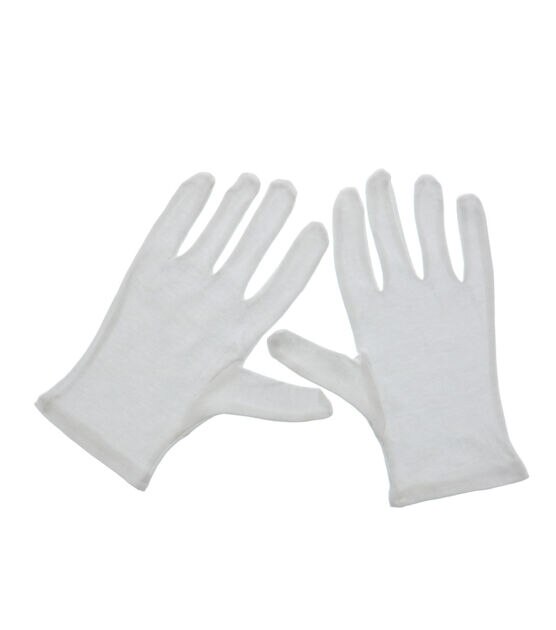 Art Alternatives Soft White Cotton Gloves 4pk, , hi-res, image 4