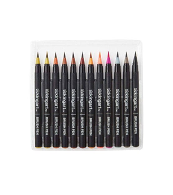 Kingart Pro Coloring Brush Pens - Set of 48