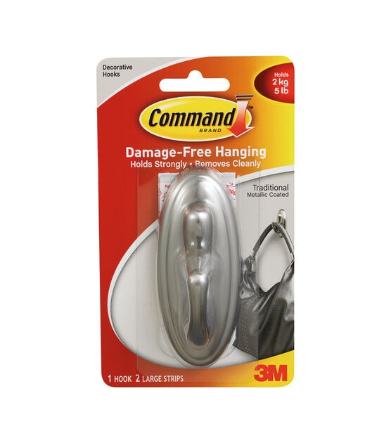 Command Brushed Nickle- Large