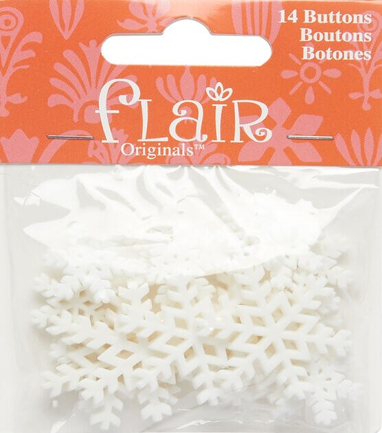 Matte White Snowflake Buttons 13/16 – Haulin' Hoof Farm Store