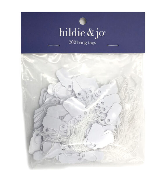 1" White Jewelry Hang Tags 200pk by hildie & jo