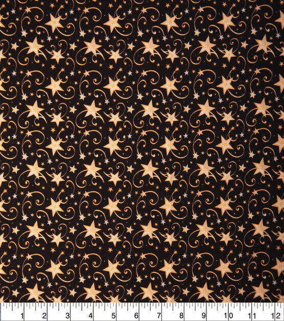 Swirls & Stars Christmas Cotton Fabric, , hi-res, image 4