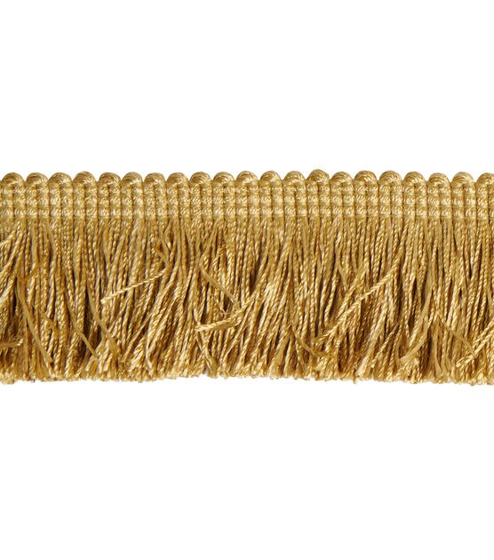 ISABELLE Vintage Gold 3 1/2 Beaded Tassel Fringe Trim / Drapery