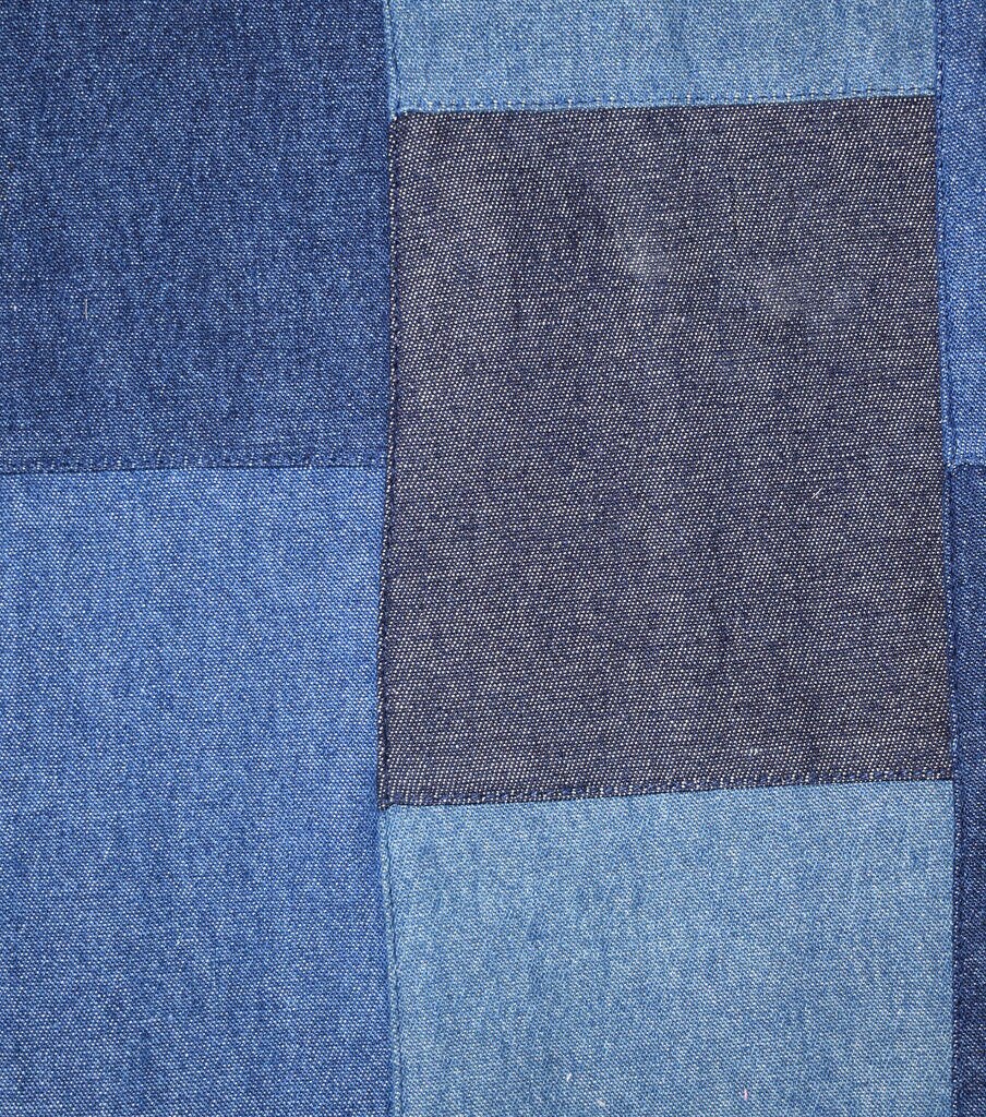 Blue Mum & Iris Floral Cotton Denim Fabric | JOANN