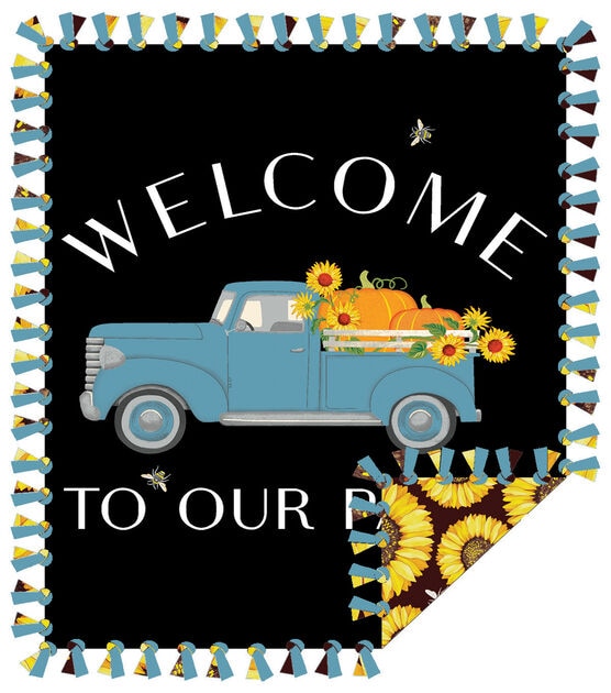 72" Wide Welcome to Our Patch No Sew Fleece Blanket