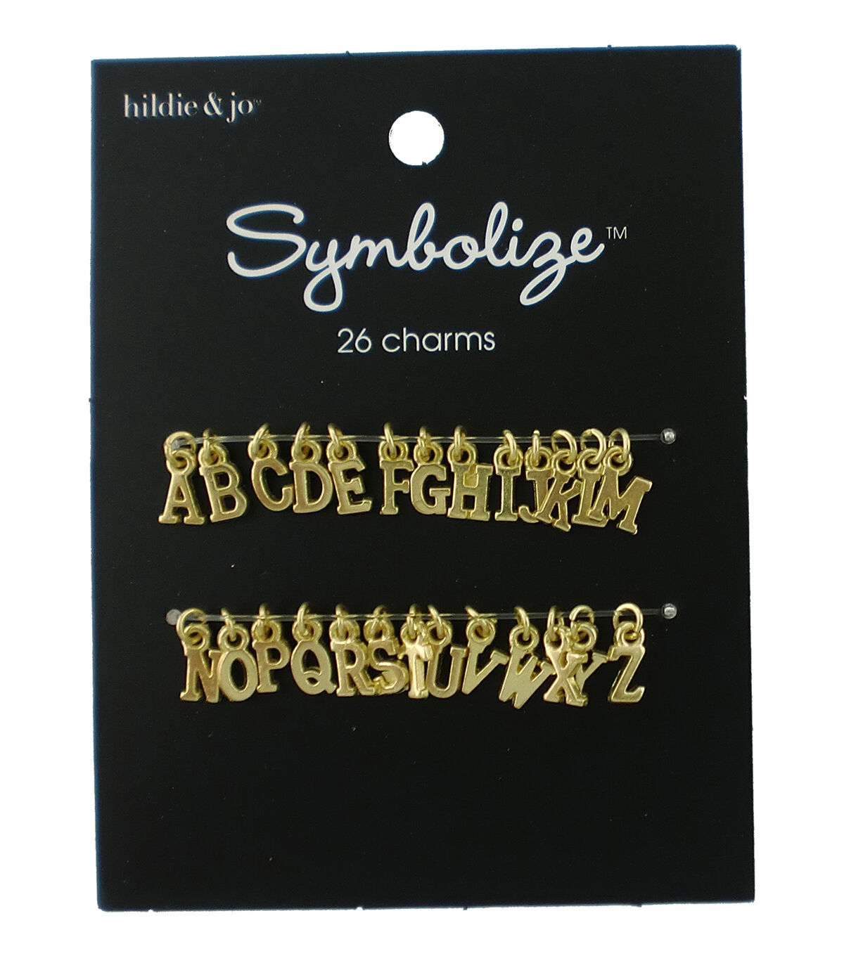 Gold alphabet sale charms