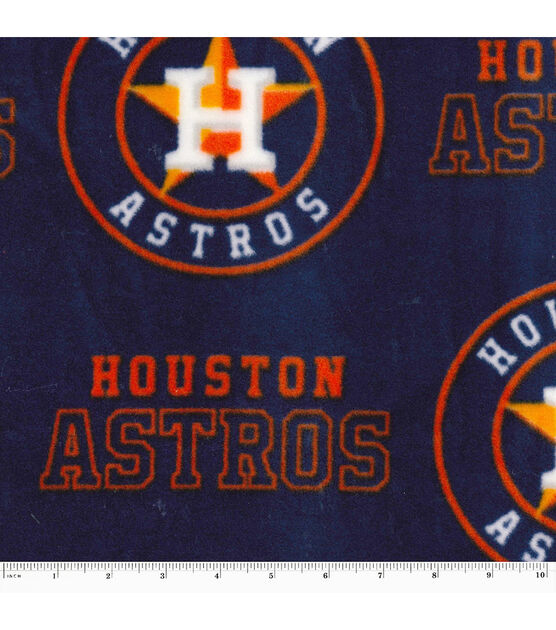 Fleece Houston Astros Navy Blue Plaid MLB Team Baseball Fleece Fabric Print  by the Yard (60100b) A411.30