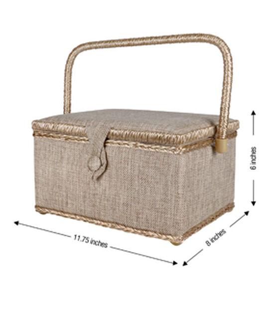 Singer Sewing Basket 5.5x10.5x5.5-Neutral Notions