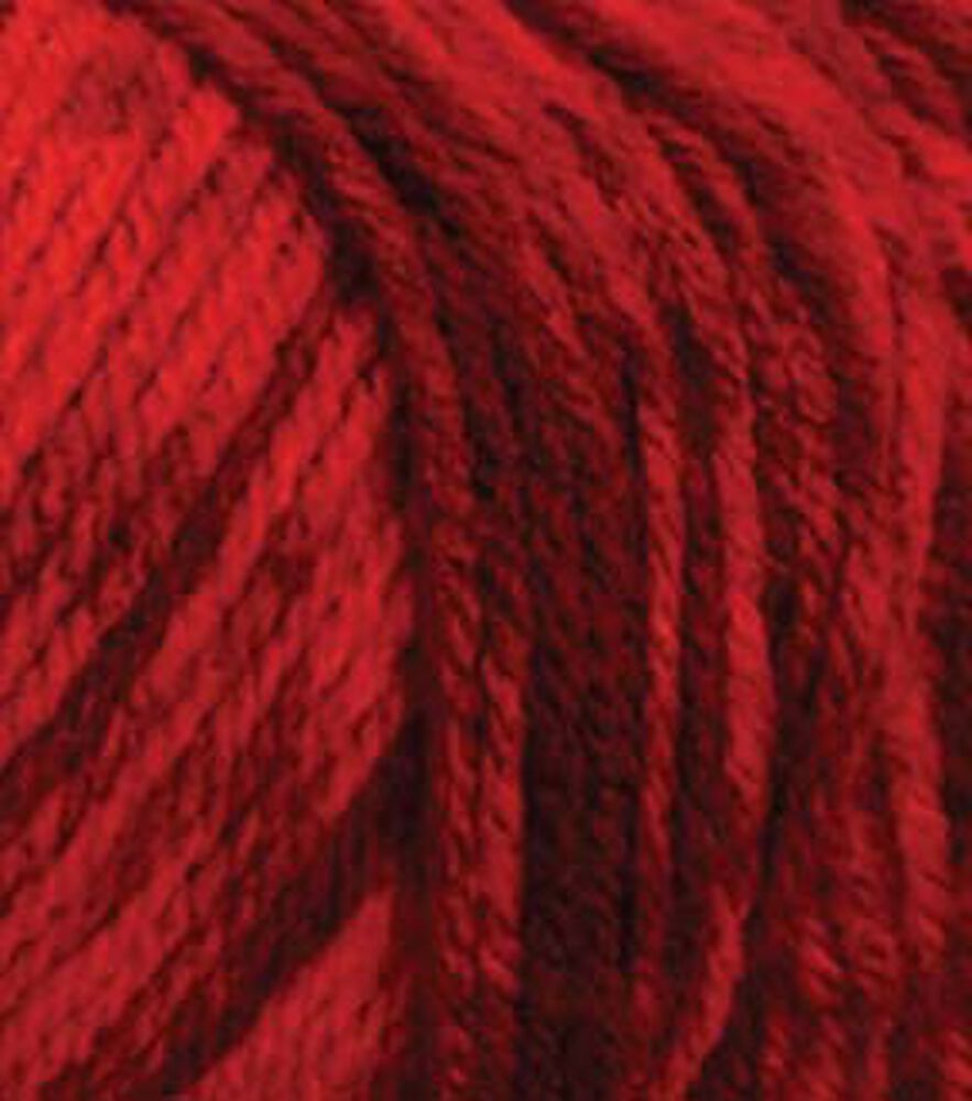 Value Print 269yds Worsted Acrylic Yarn by Big Twist, Cherry Mix, swatch, image 1
