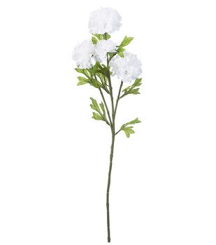 28 White Berry & Leaf Stem by Bloom Room