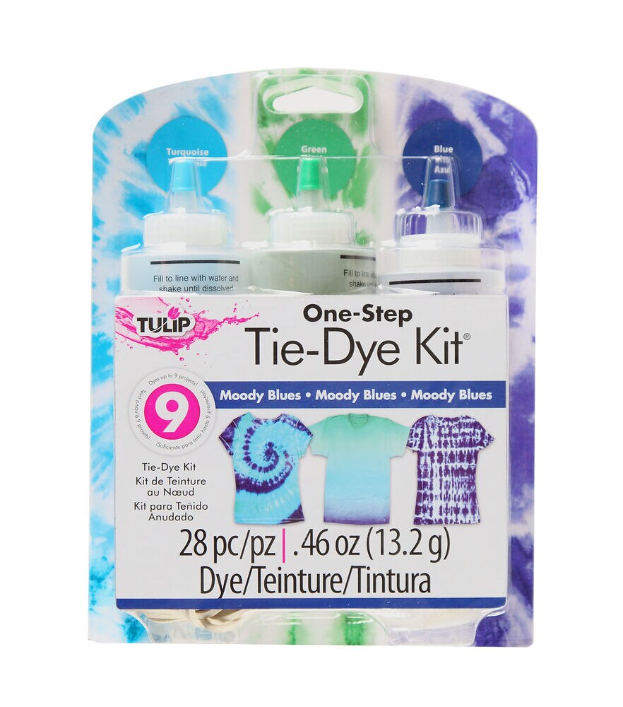 Tulip 0.46oz One Step Tie Fabric Dye Kit 28ct, Moody Blues, swatch