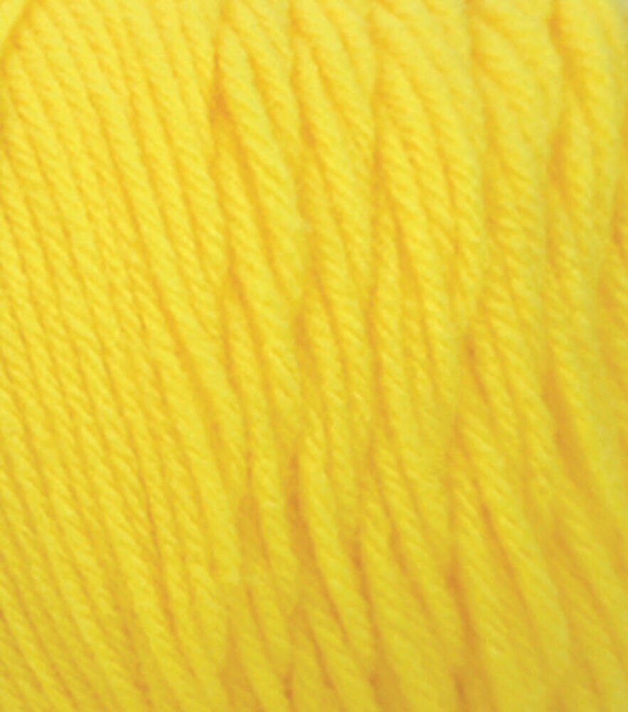 Value 380yd Worsted Acrylic Yarn by Big Twist, Varsity Yellow, swatch, image 27