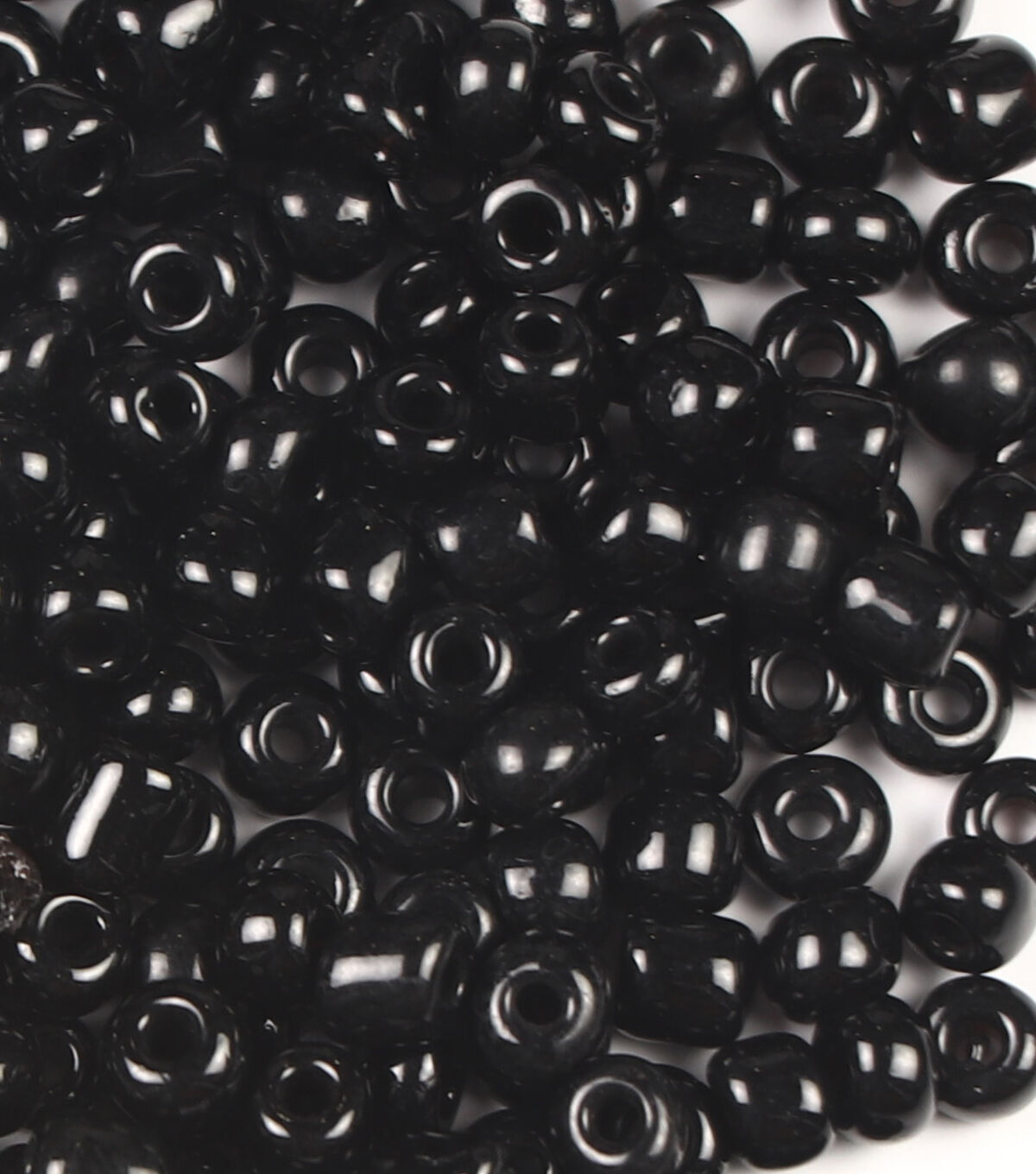 0.7oz Black Round Glass Seed Beads by hildie & jo