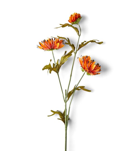 32" Summer Orange Lotus Stem by Bloom Room, , hi-res, image 4