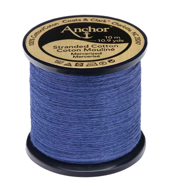 Anchor Cotton 10.9yd Blues Cotton Embroidery Floss, , hi-res, image 1