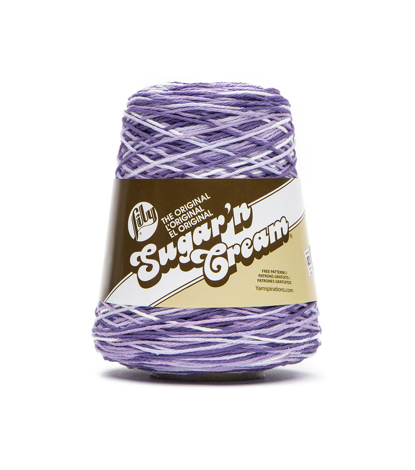 Lily Sugar'n Cream Cone 674yds Worsted Cotton Yarn, Purple Haze, hi-res