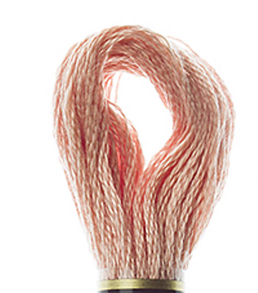 DMC 8.7yd Reds 6 Strand Cotton Embroidery Floss, 758 Light Terra Cotta, swatch, image 30
