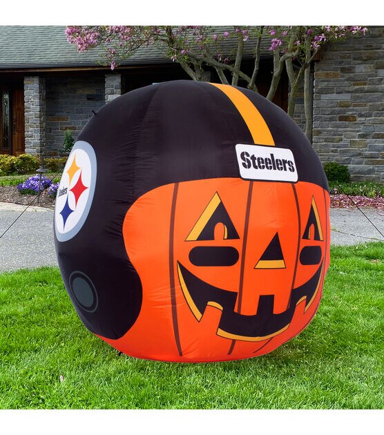 Sporticulture 4' NFL Pittsburgh Steelers Inflatable Jackolantern Helmet, , hi-res, image 2