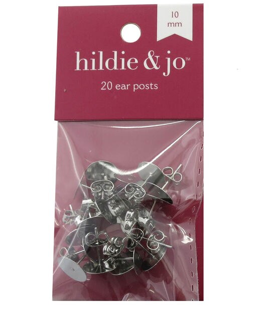 6pk Silver Metal Bullet Earring Backs by hildie & jo