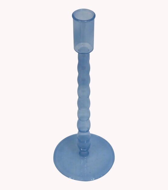 10.5" Spring Glass Bubble Taper Candle Holder by Place & Time, , hi-res, image 1