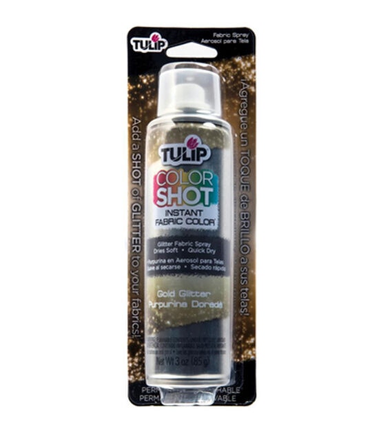 Tulip Color Shot 3oz Instant Fabric Color Spray Gold Glitter