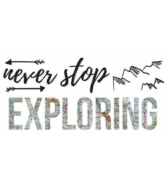 RoomMates Never Stop Exploring Quote Decals, , hi-res, image 2