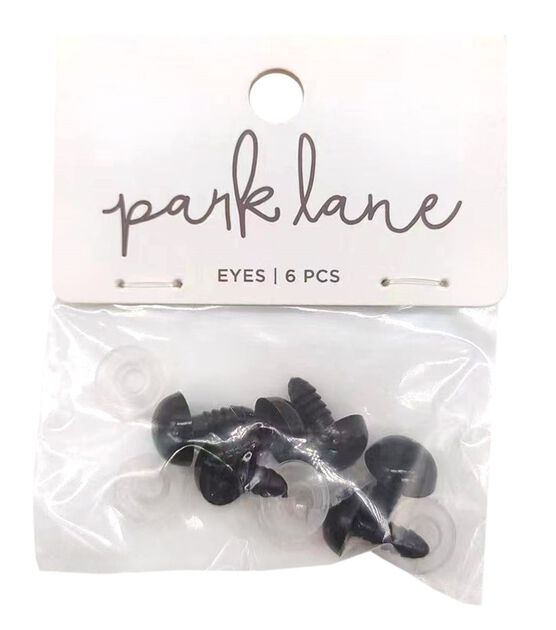 Park Lane Shank Back Eyes Black 0.47"