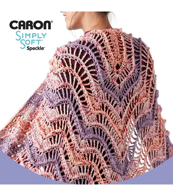  CARON Simply Soft Speckle Yarn, Snapdragon