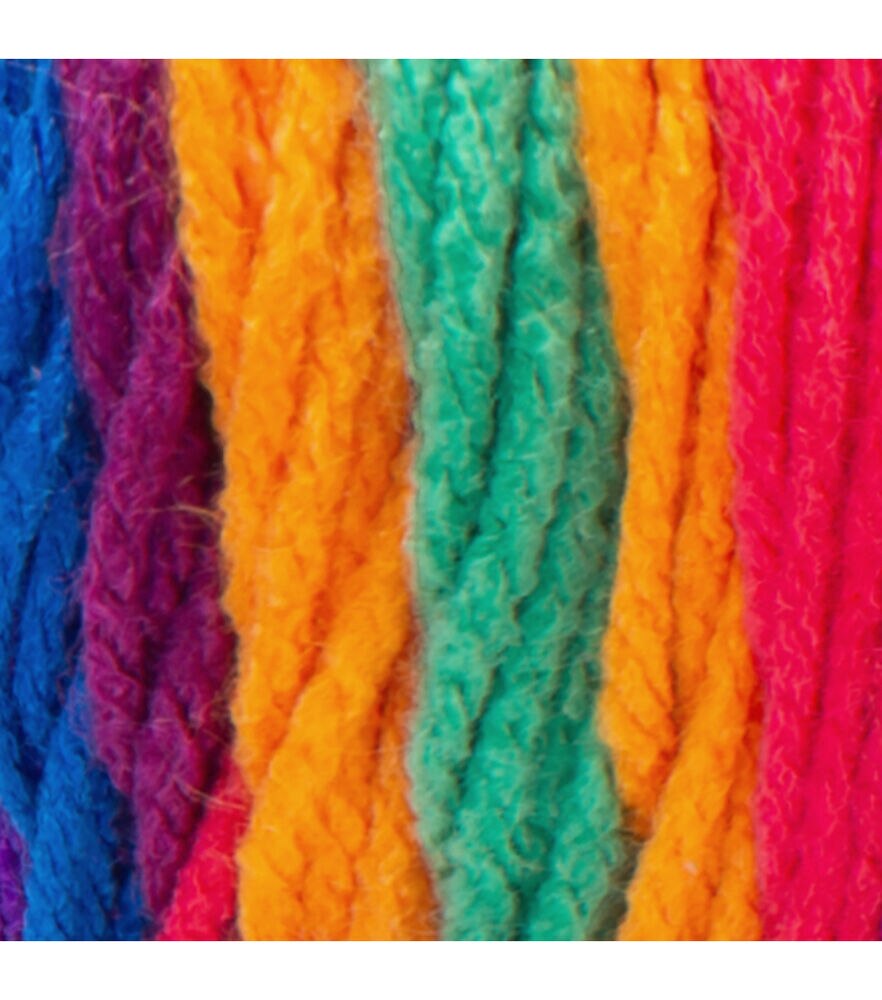 Crochet granny variegated yarn, RHSS neon stripes, 1 skein per