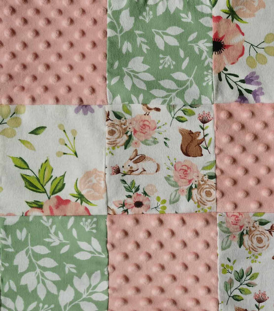  SEWACC 4pcs 1 Quilted Fabric Craft Fabric Organic Flannel  Fabric Square Patchwork Fabrics Organic Comforter Fabric Panels for Quilting  Winter Delicate Flower Handkerchief Cotton Baby