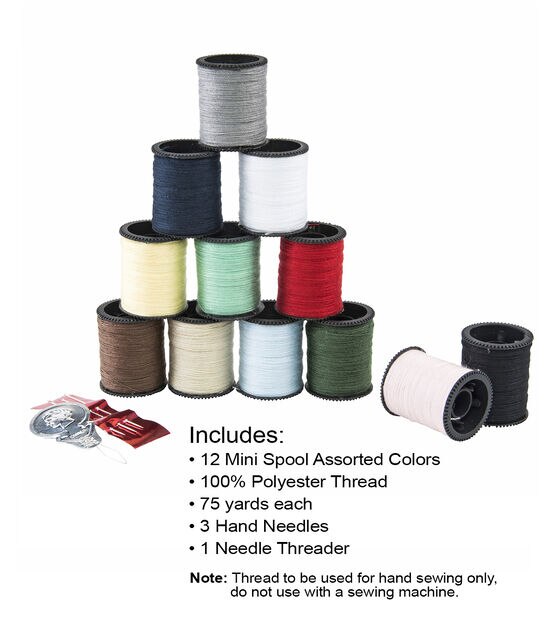 Conso Heavy-Duty Nylon Hand Sewing Thread 2 oz Spool, 8 COLORS