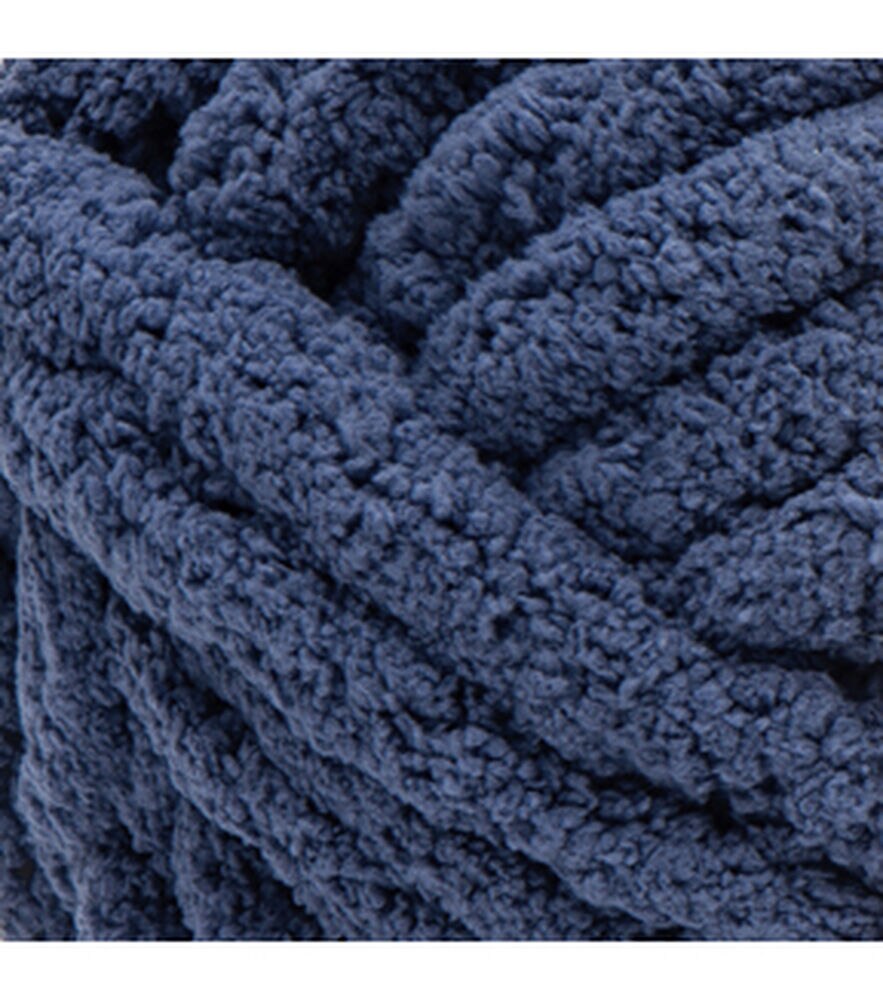 Bernat Blanket Extra Thick 72yds Jumbo Polyester Yarn, Deep Navy, swatch, image 14