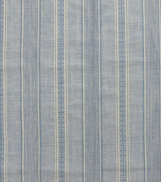 Blue Striped Cotton Shirting Fabric