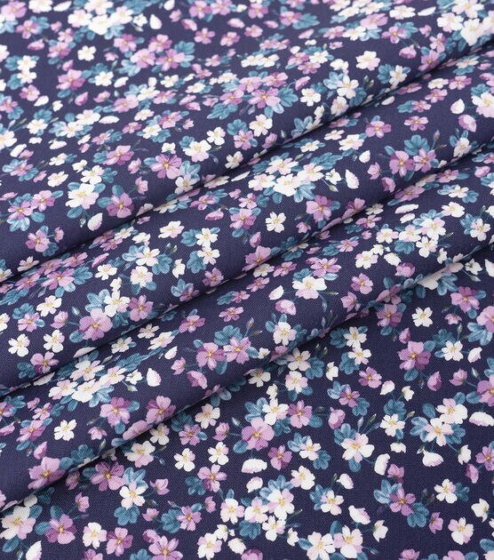 SINGER 18" x 21" Purple Floral Cotton Fabric Quarter Bundle 5pc, , hi-res, image 17