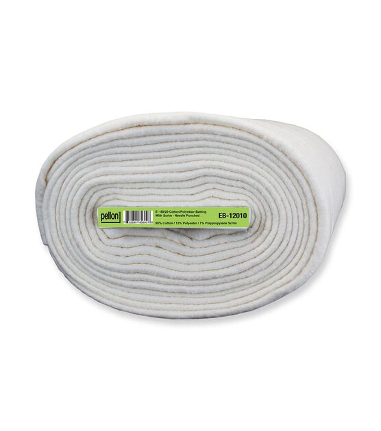 Pellon 80/20 Cotton/Polyester Batting With Scrim 120 x 10 yd Bolt