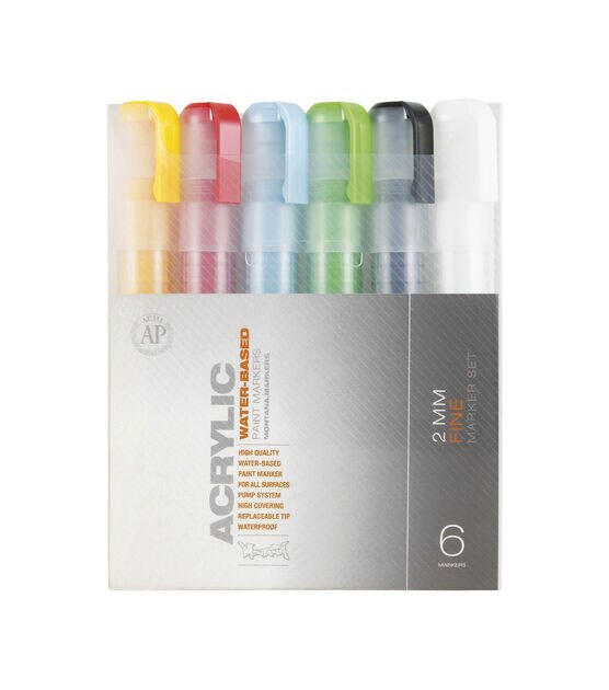 Montana 6 Color Acrylic Marker Set Fine