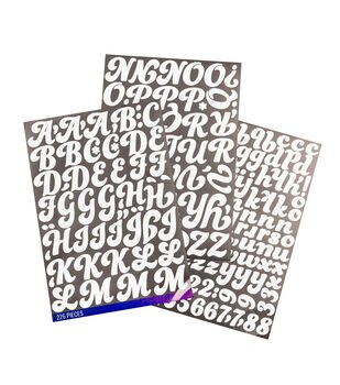 Large Numbers Stickers 320 x 24mm Black Vinyl Self Adhesive - 10