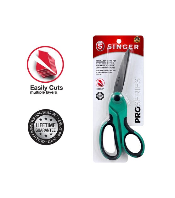 SINGER ProSeries 10” Forged Tailor Scissors, Black Oxidized Blades