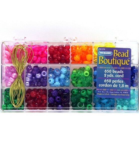 The Beadery 650pc Bead Box With Cords